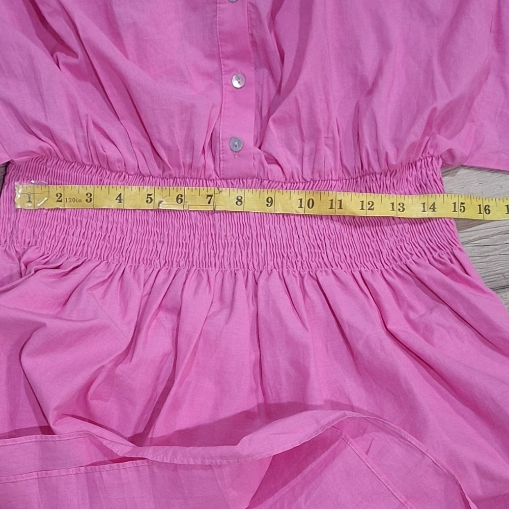 Pinch Pink Puff Sleeve Mini Dress Sz. L #2002 - Picture 6 of 7